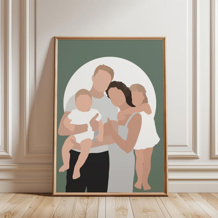 Special Custom Faceless Portrait Illustration – Minimalist Digital Art VIP