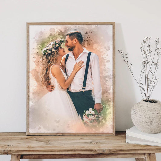 Custom watercolor portrait from photo