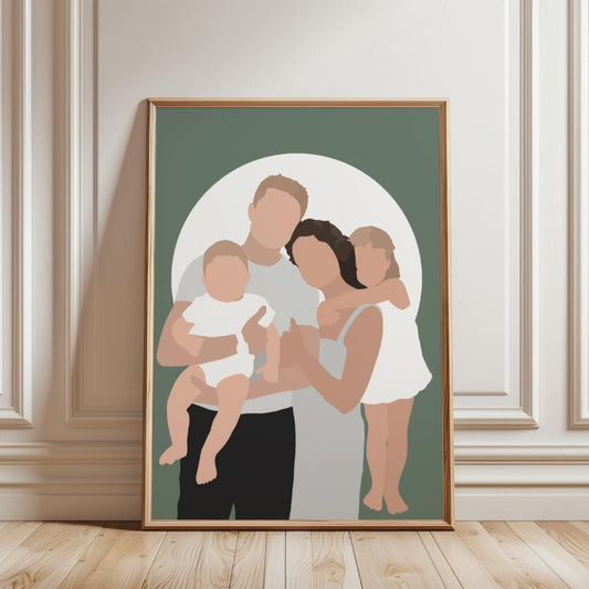 Custom Faceless Portrait Illustration – Minimalist Digital Art